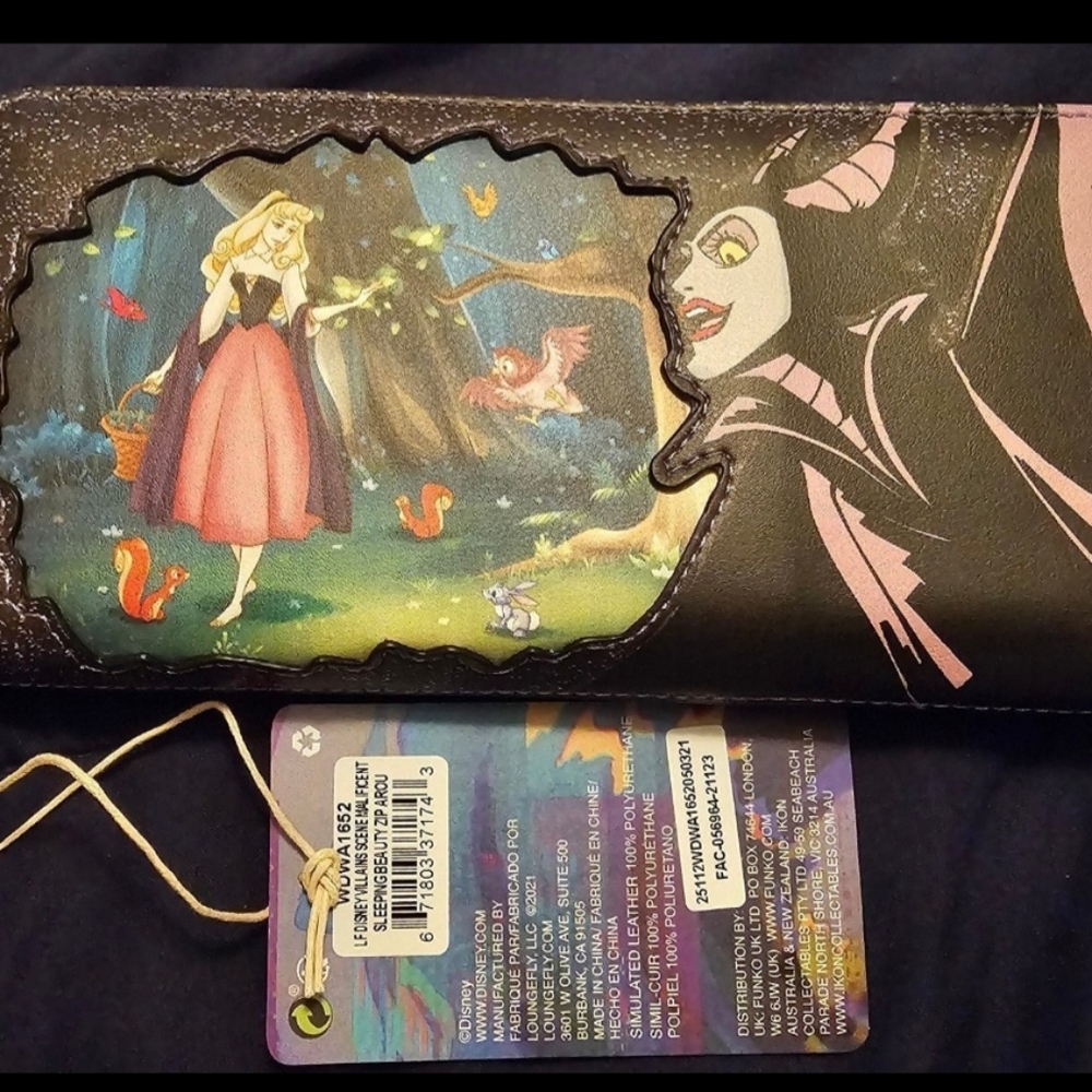 NWT Loungefly Disney Villain Scenes Maleficent Zip Around Wallet